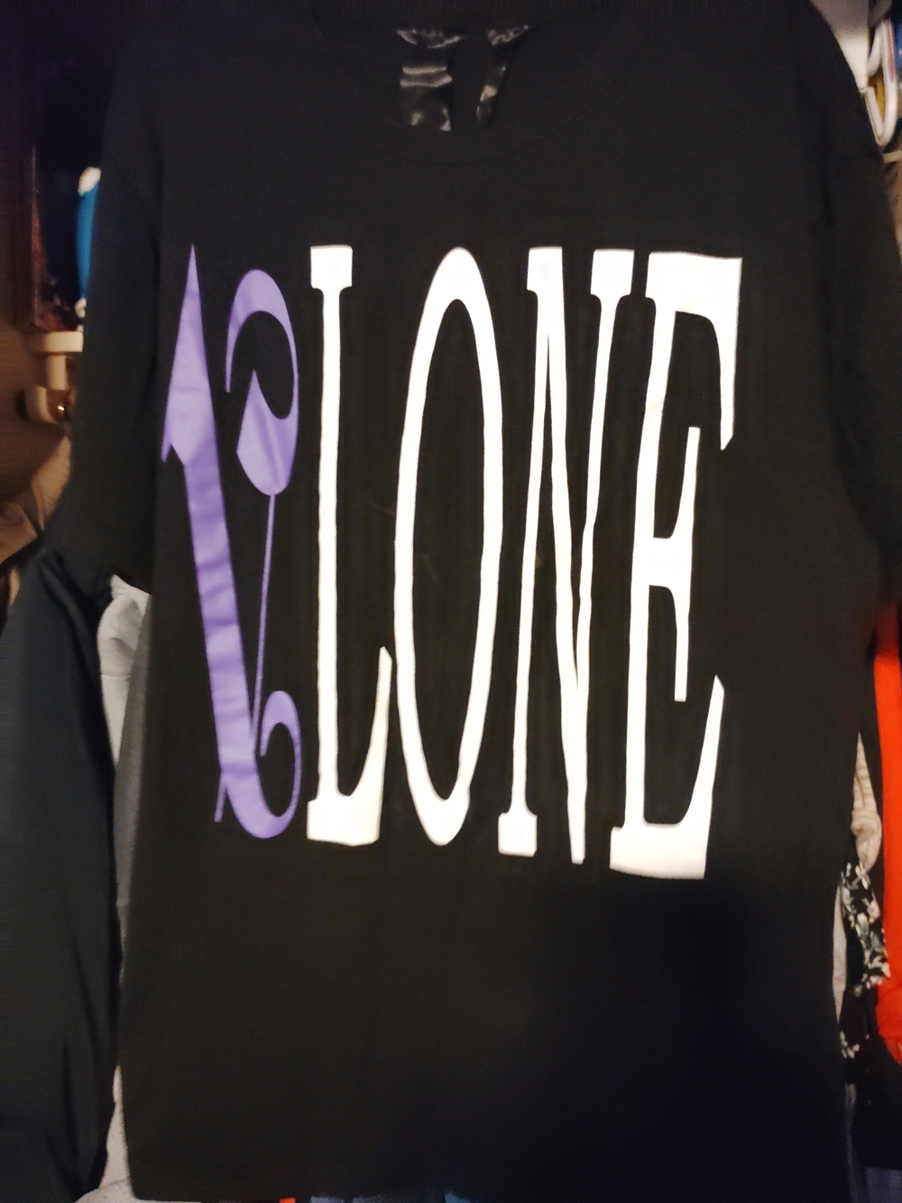Vlone x Palm Angels Black & Purple T-Shirt Size XL